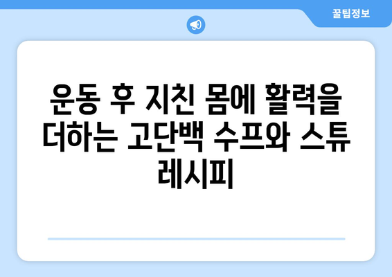 운동가를 위한 고단백 수프와 스튜: 따뜻하고 영양가 있는 선택