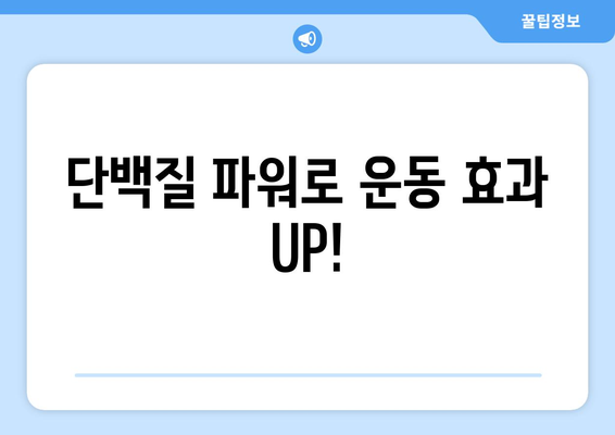 단백질이 풍부한 조리법으로 운동 능력 향상: 건강한 운동 루틴을 지원하는 요리