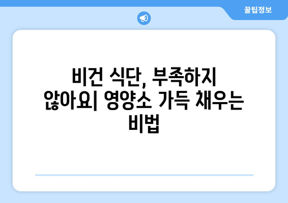 비건주의자에게 꼭 필요한 식단 가이드: 영양가 풍부한 식물성 식품만으로 충실한 삶