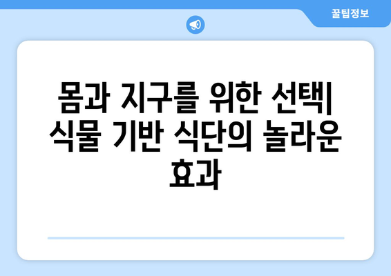 식물 기반 식단의 여정: 건강, 환경, 윤리를 향한 조화로운 여행